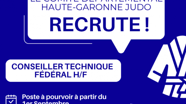 Le Comité Départemental Haute-Garonne Judo recrute !